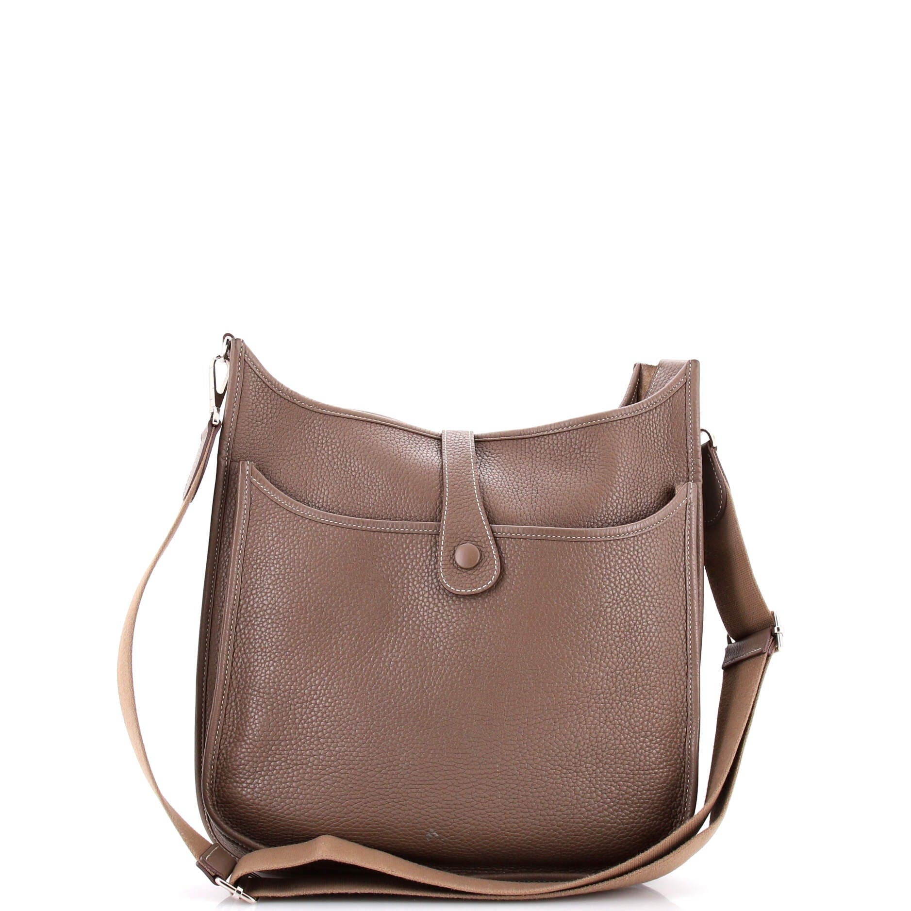 Pre-Owned Hermes Evelyne Bag Gen III Clemence PM, Alternate, color, Etoupe