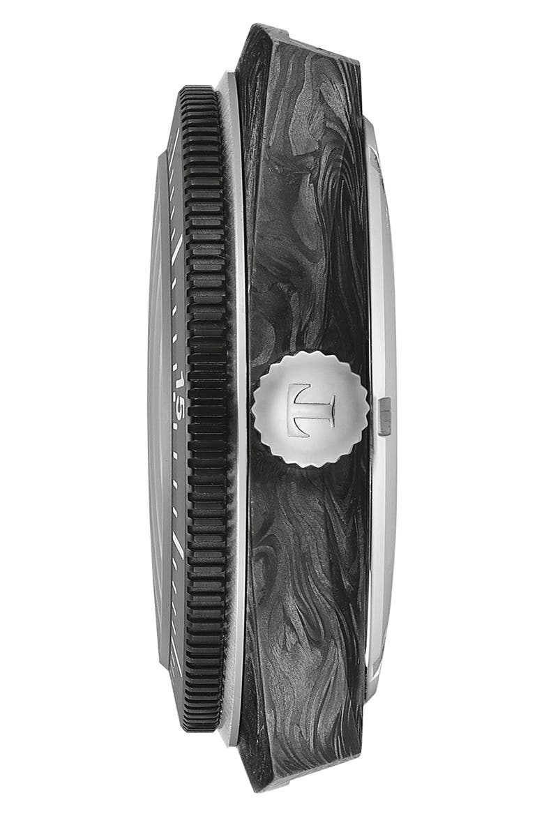 Sideral S Powermatic 80 Rubber Strap Watch, 41mm, Alternate, color, BLACK/ YELLOW
