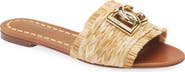 Dolce&Gabbana DG Logo Raffia Slide Sandal