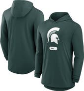 Nike Men's Nike Green Michigan State Spartans Lightweight Performance Long Sleeve Hoodie T-Shirt