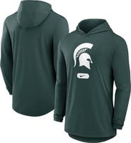 Nike Men's Nike Green Michigan State Spartans Lightweight Performance Long Sleeve Hoodie T-Shirt