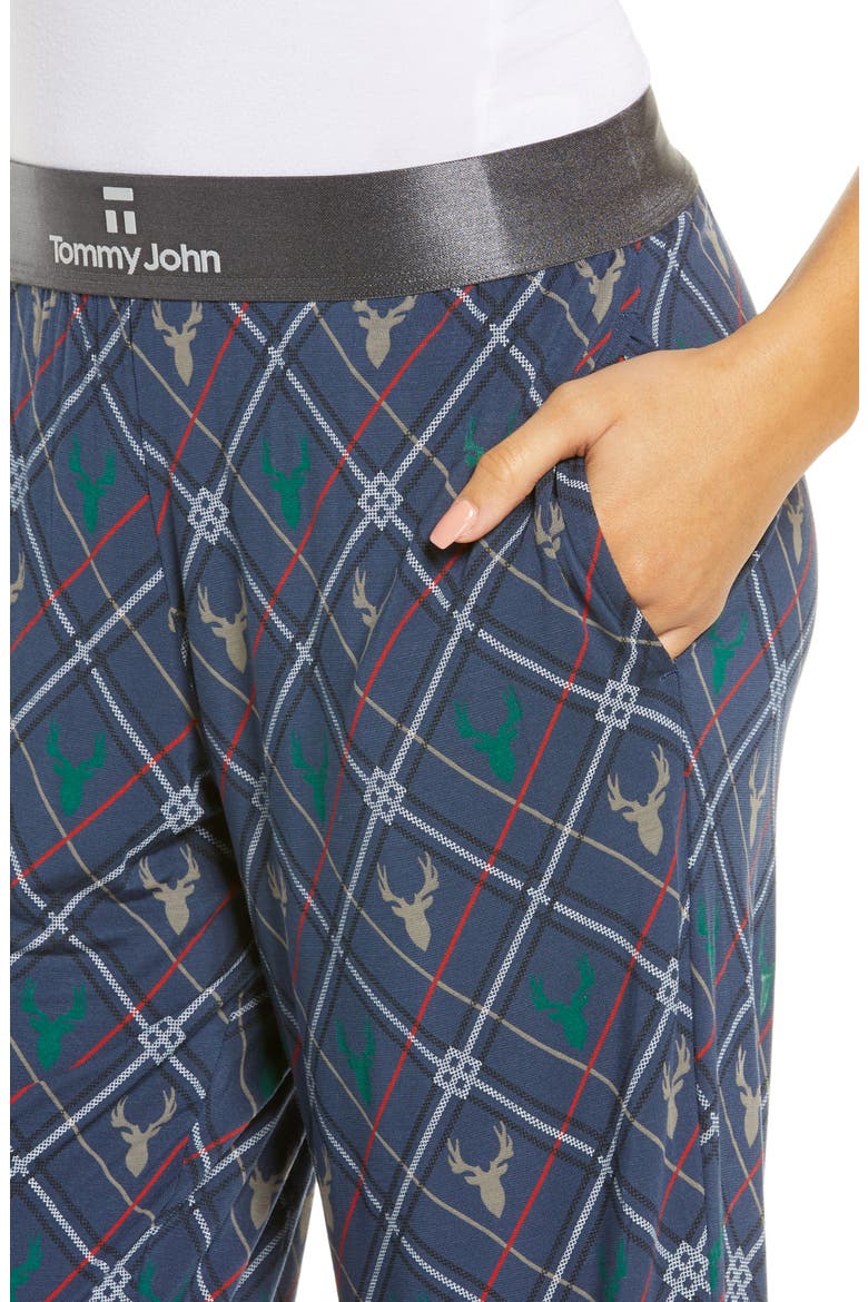 Second Skin Print Lounge Pants, Alternate, color, DEER HEAD - DRESS BLUES