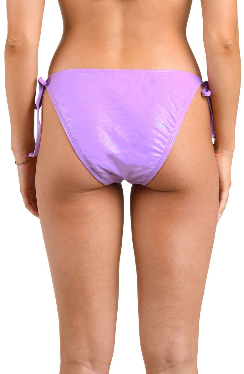 Citrus Iridescent Side Tie Bikini Bottoms, Alternate, color, Violet