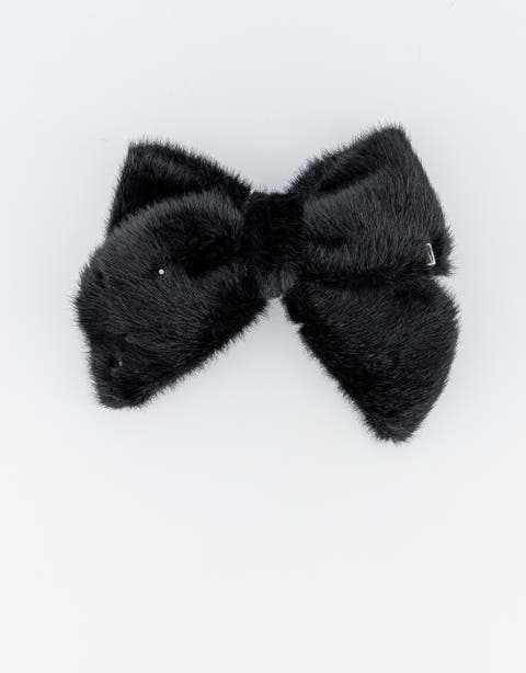 Noctambule Bow Faux Fur Hair Clip