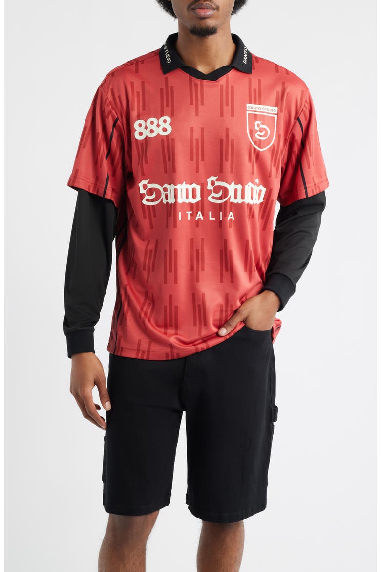 Crest Layered Club Jersey, Main, color, RED