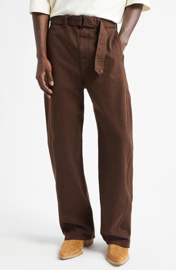 Lemaire Twisted Seam Belted Straight Leg Pants | Nordstrom Lemaire Twisted Seam Belted Straight Leg Pants | Nordstrom