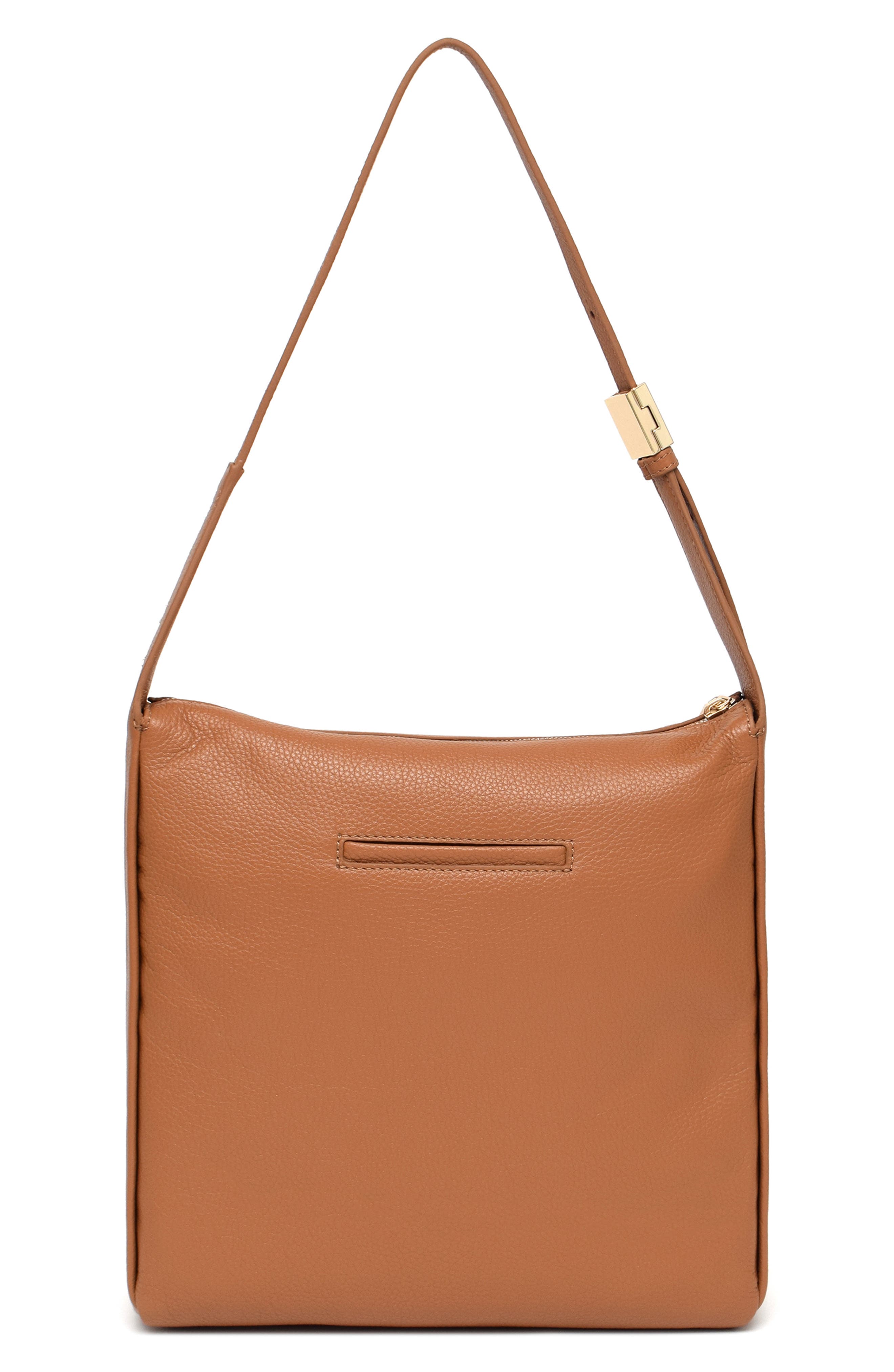 Thacker Dalia Pebbled Leather Crossbody Bag, Alternate, color, Cognac