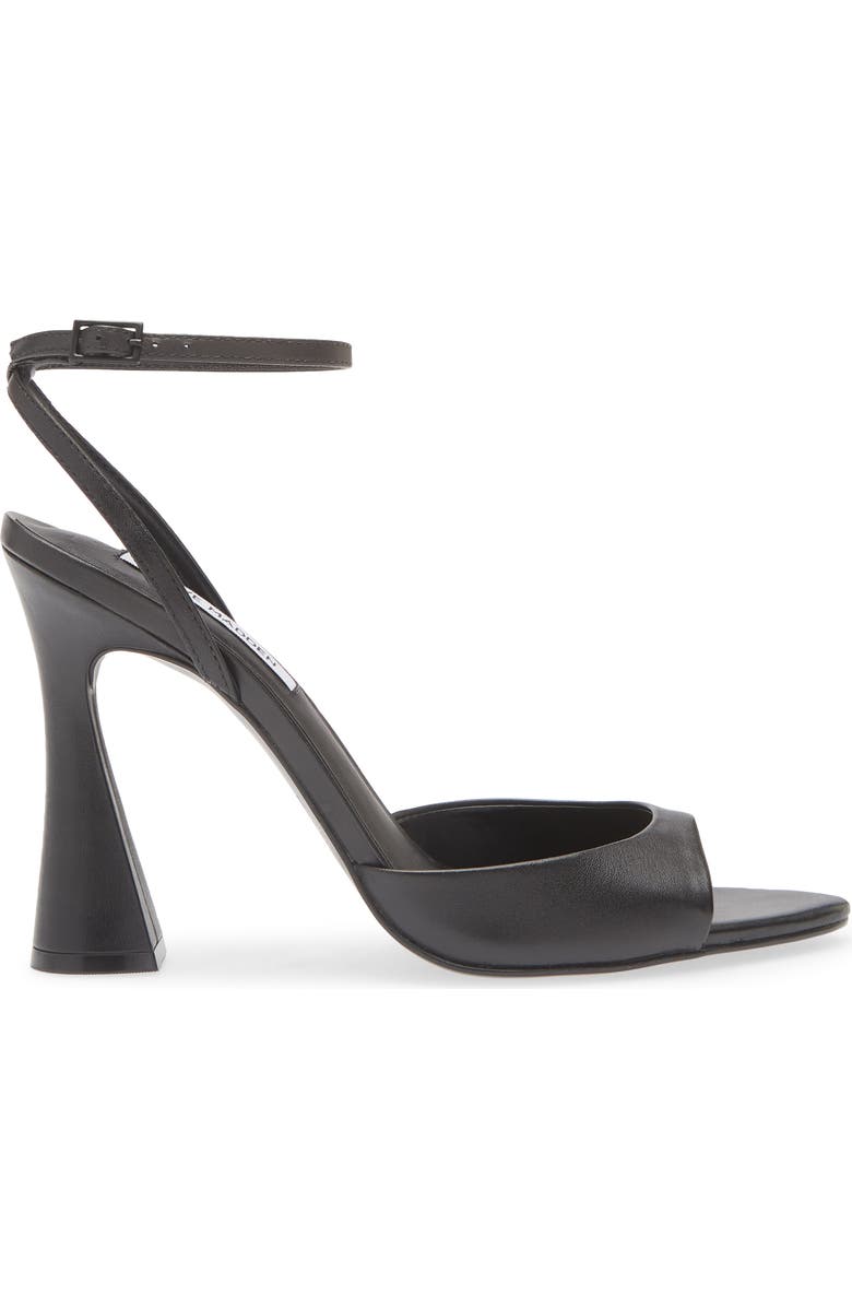 Steve Madden Beki Ankle Strap Pointed Toe Sandal, Alternate, color, Black Leather