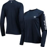 Columbia Women's Columbia Navy/White Dallas Cowboys Tidal Omni-Shade Raglan Long Sleeve T-Shirt