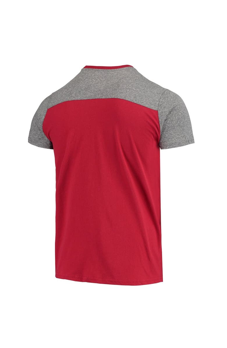 Majestic Threads Men's Majestic Threads Scarlet/Heathered Gray San Francisco 49ers Gridiron Classics Field Goal Slub T-Shirt, Alternate, color, Scarlet