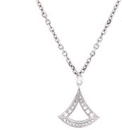 Pre-Owned Bvlgari Divas' Dream Openwork Pendant Necklace 18K White Gold with Diamonds