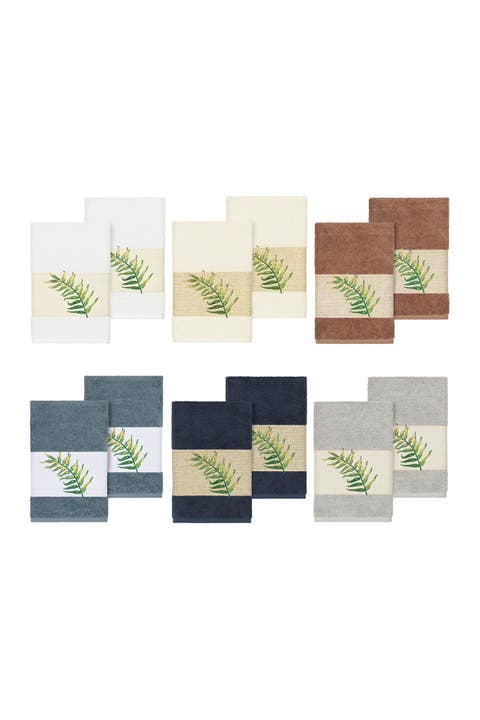 Zoe Embellished Hand Towel - Set of 2 - Latte