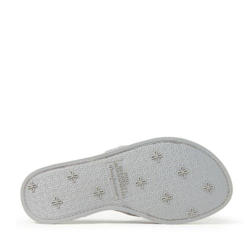 DEARFOAMS DEARFOAMS BEATRICE QUILTED MICROFIBER TERRY SHOWER SLIDE SLIPPER
