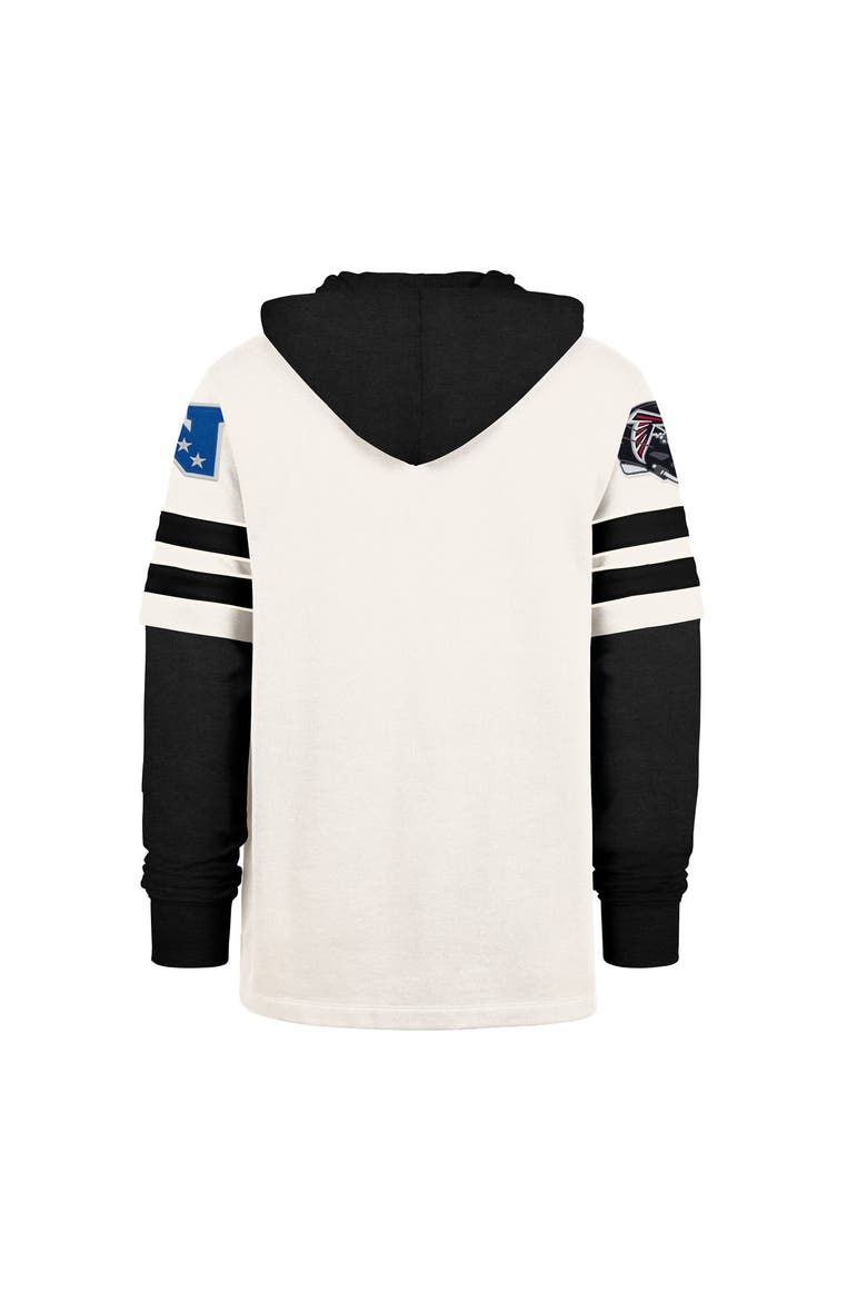 Men's '47  Cream Atlanta Falcons Split Zone Cornerback Duo Lacer Hoodie, Alternate, color, Cream