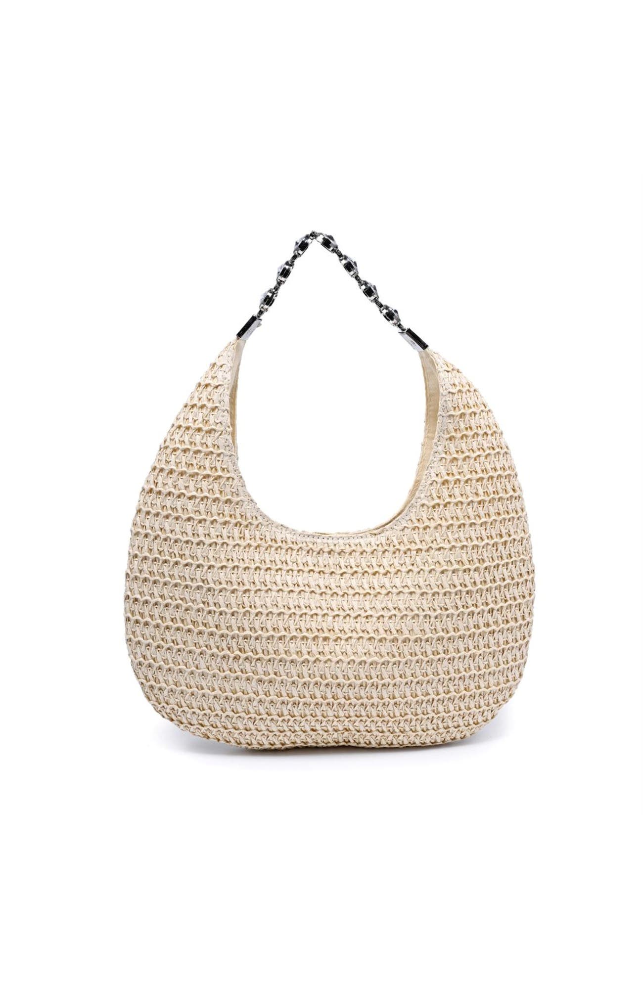 Bejeweled Hobo, Alternate, color, Beige