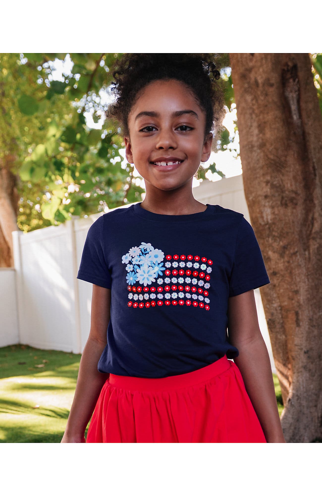 Floral Flag/Navy