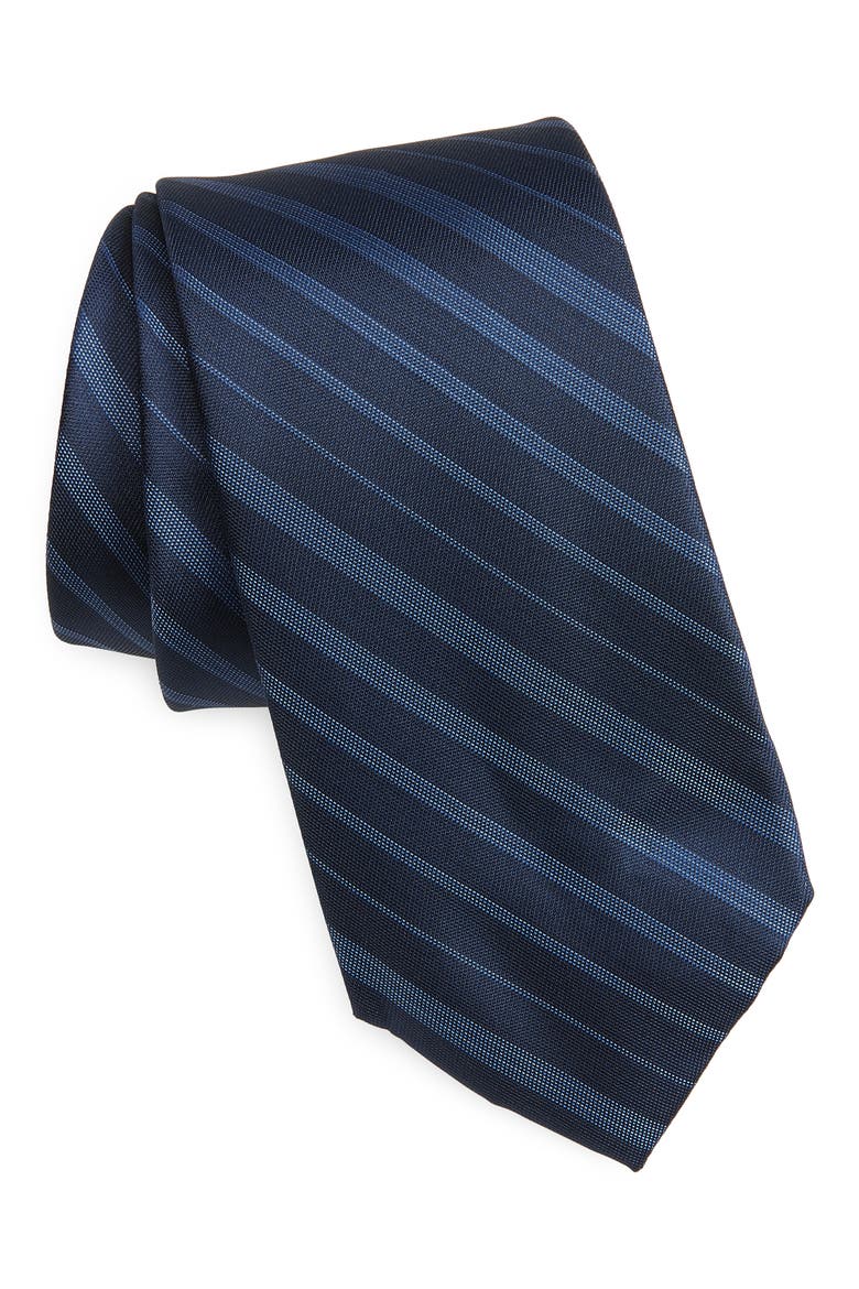 Sawyer Stripe Tie, Main, color, NAVY