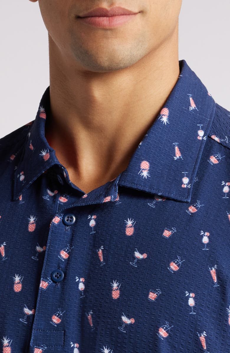 Tommy Bahama Bahama Coast Island Elixirs Seersucker Polo, Alternate, color, Ocean Deep