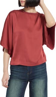 Lysse Ginger Mixed Media Dolman Tee