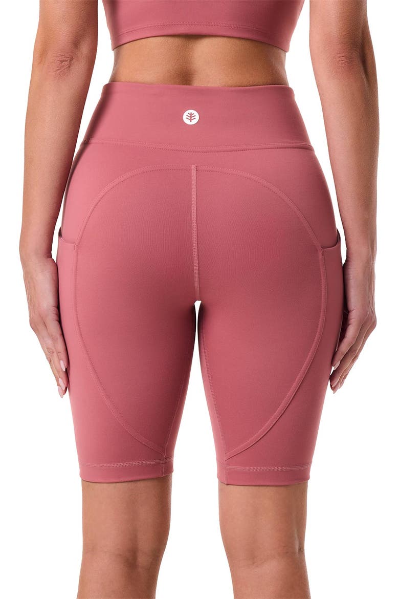 Women's Ananda Bike Shorts, UPF 50+ Sun Protection, Alternate, color, Terracotta Rose