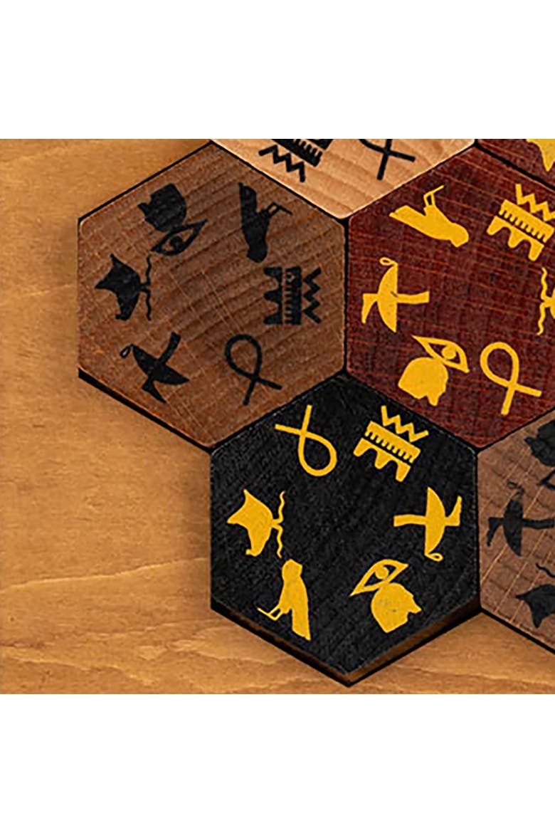 Egyptian Hieroglyph 3D Wooden Brainteaser Puzzle, Alternate, color, Multicolored