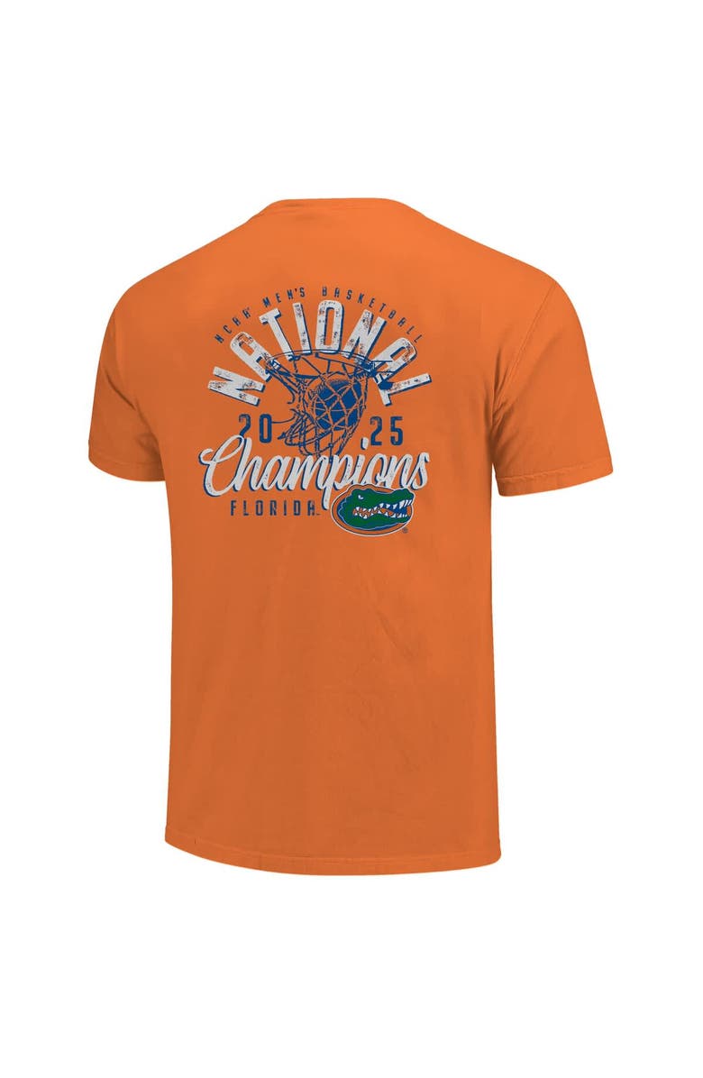 IMAGE ONE Men's Orange Florida Gators 2025 NCAA Men's Basketball National Champions Distressed Net T-Shirt, Alternate, color, 