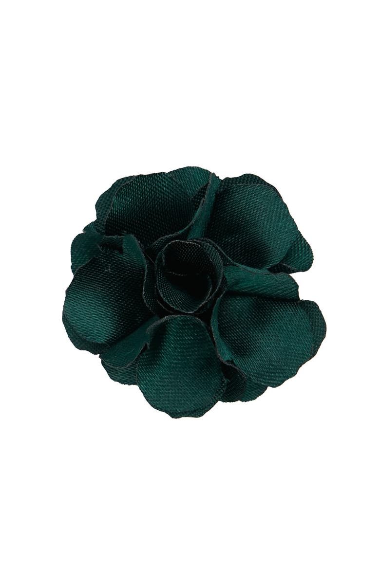 Brooklyn Brigade Men's Flower Lapel Pin, Main, color, Emerald