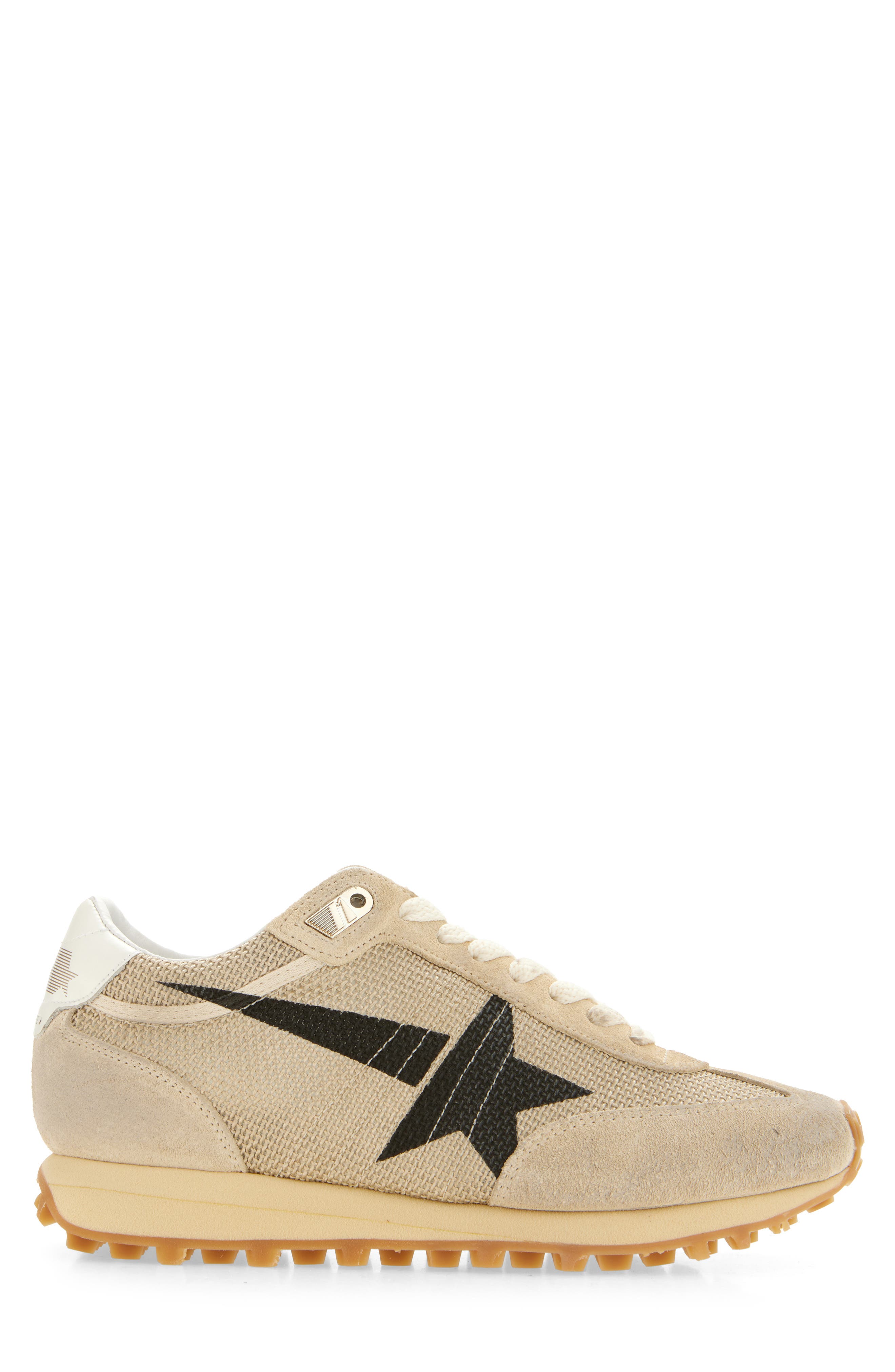 Golden Goose Marathon Running Sneaker, Alternate, color, Beige/ Black