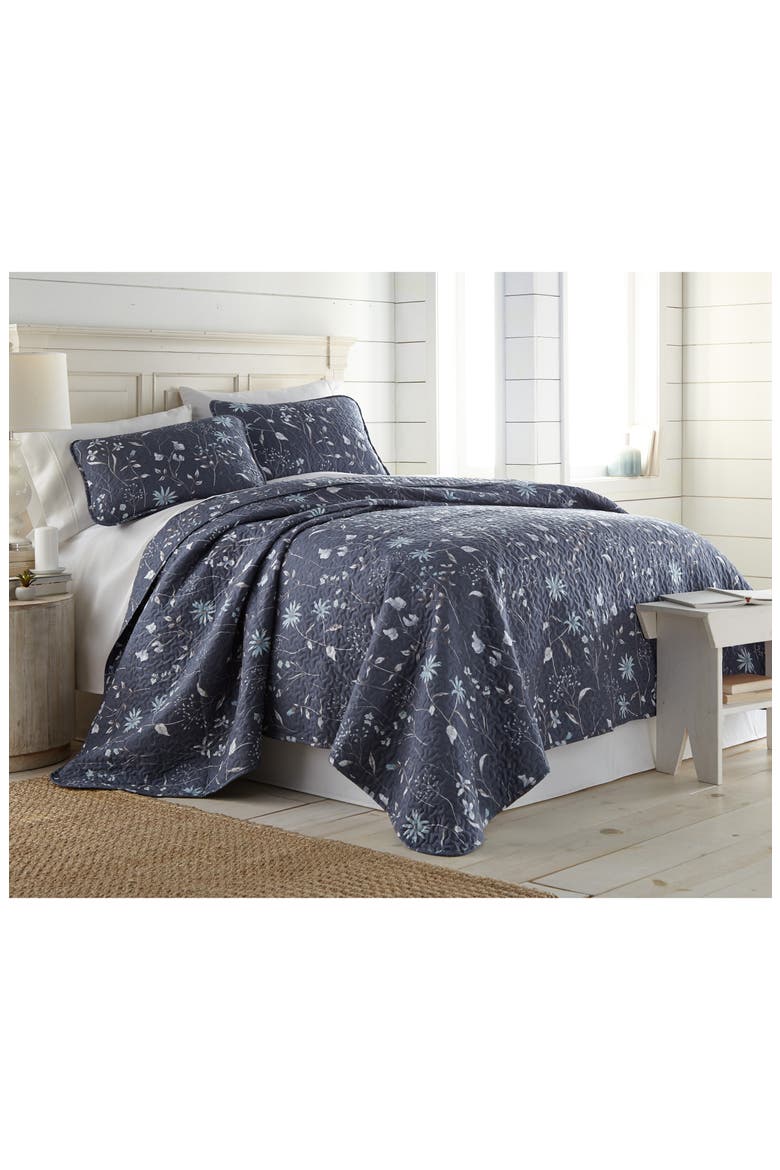 Luxury Premium Floral Collection Quilt Cover Set, Main, color, BLUE