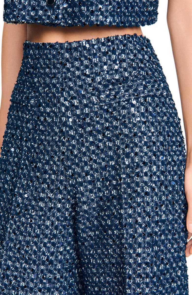 SANDRO Sequin trousers, Alternate, color, Navy Blue