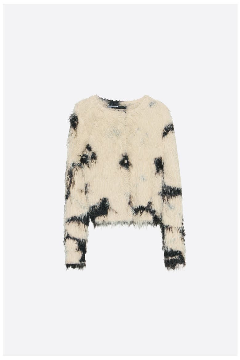 Straight Fur Cardigan, Alternate, color, PONY
