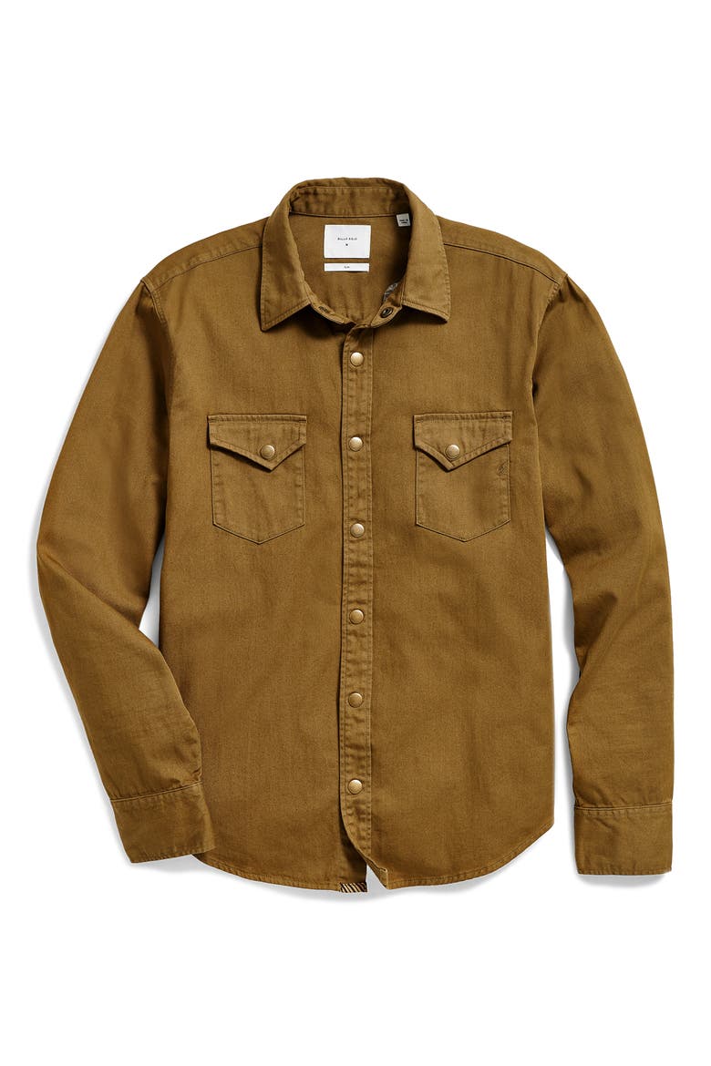 Shoals Organic Cotton Twill Shirt, Alternate, color, SLATE GREEN
