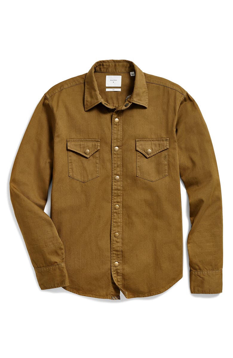 Billy Reid Shoals Organic Cotton Twill Shirt, Alternate, color, 