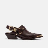MARC NOLAN Frontier Calf Leather Western Slingbacks
