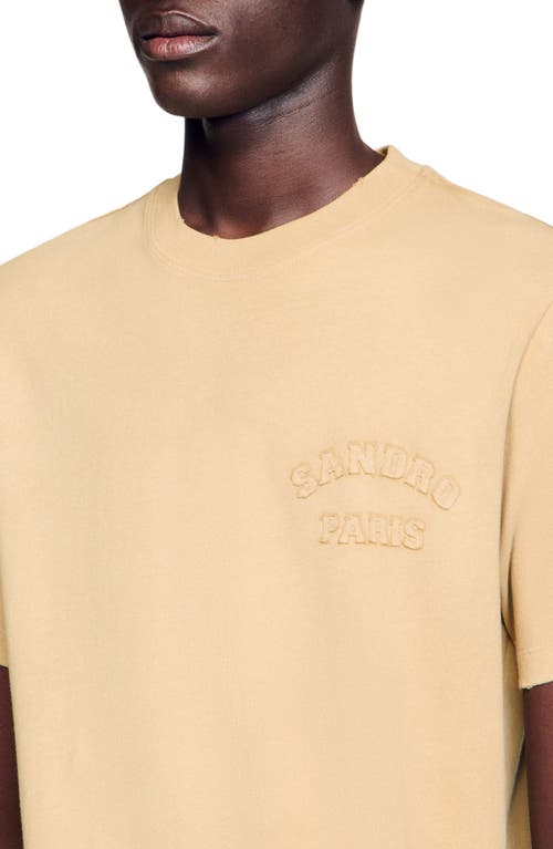 Sandro Man T-shirt Yellow Size Xl Linen