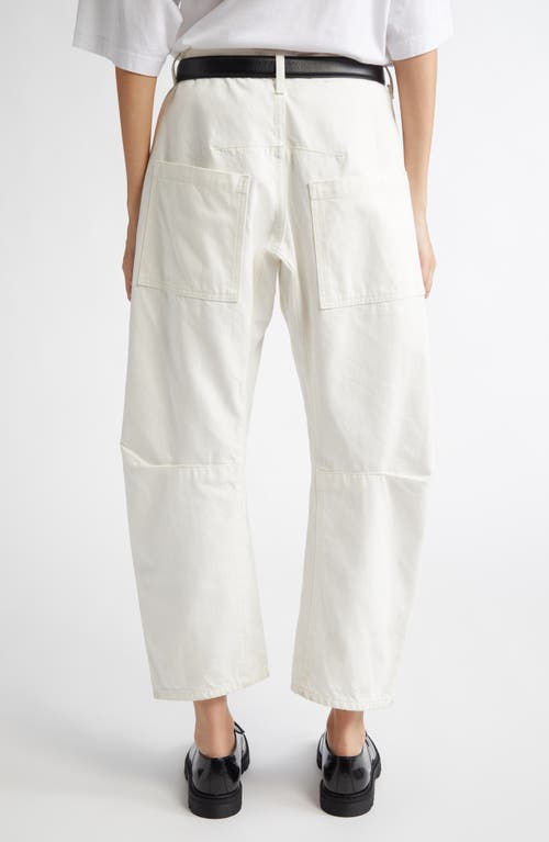 Nili Lotan Shon Barrel Jeans In Cream In Cream