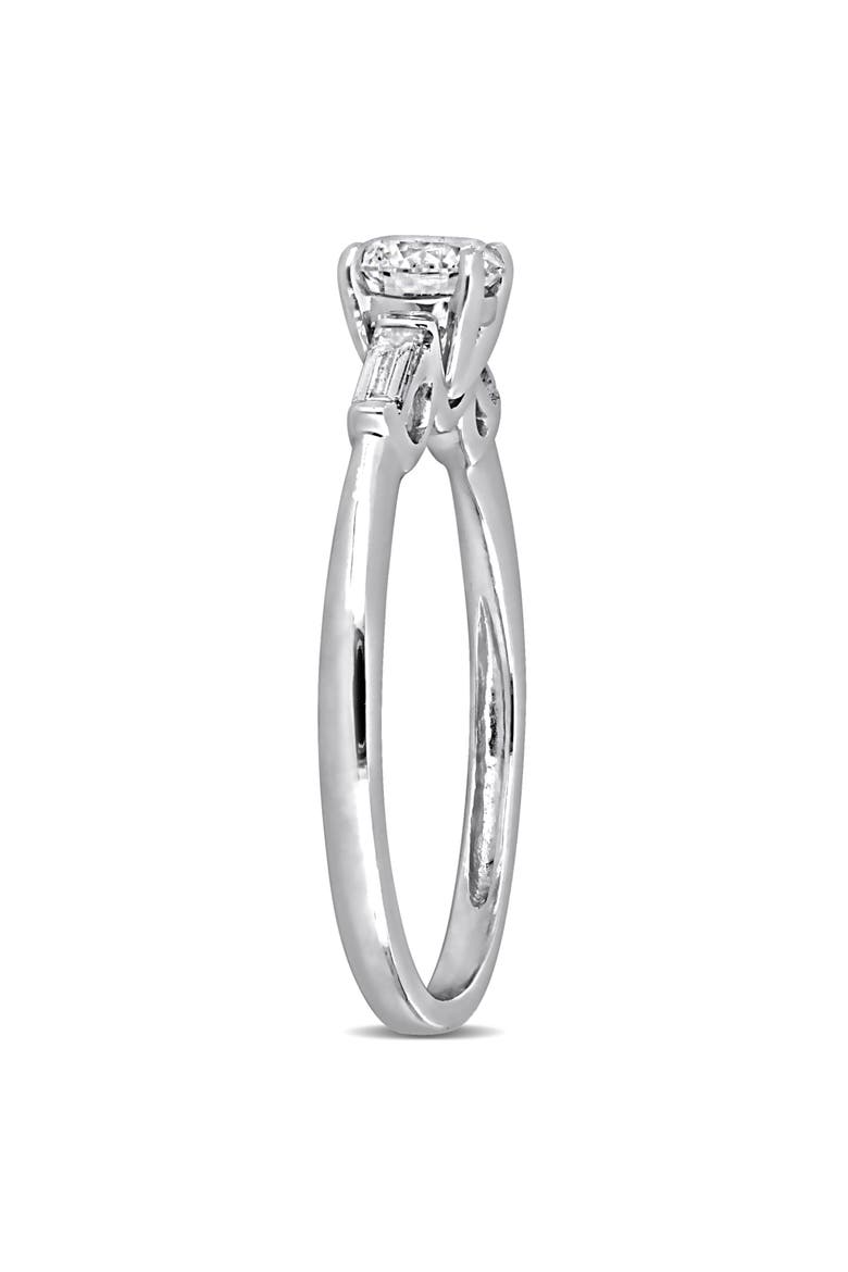 Lab Grown Diamond 3-Stone Engagement Ring 14k, Alternate, color, White Gold