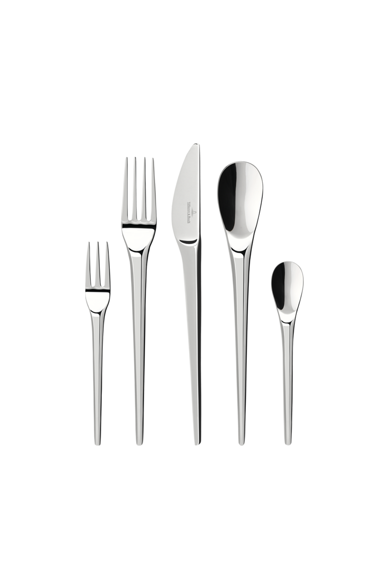 New Moon 20 Piece Flatware Set For 4, Main, color, SILVER