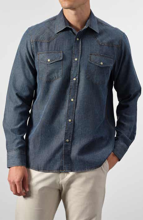 STUDIO GARNET LOS ANGELES Snap-Up Denim Western Shirt