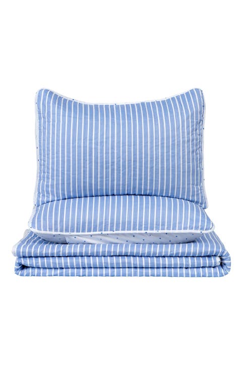Stripe Quilt & Sham Set