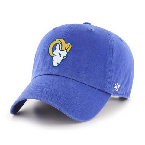 Men's '47 Royal Los Angeles Rams Secondary Logo Clean Up Adjustable Hat