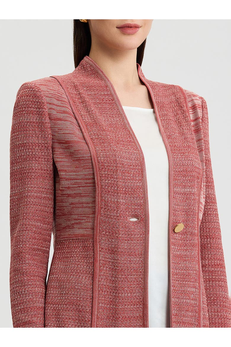 Tailored Melange Princess Seam Knit Jacket, Alternate, color, Russet/Biscotti