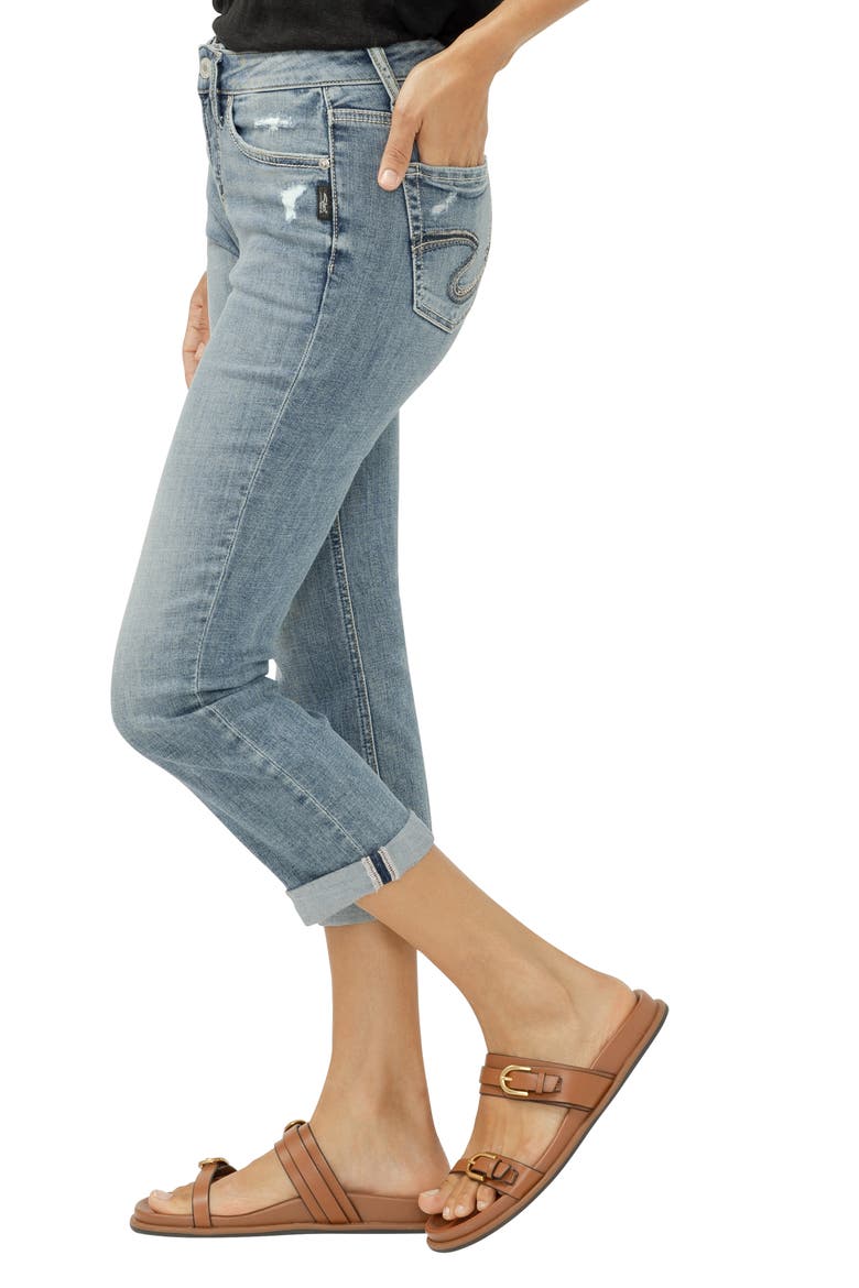Suki Curvy Mid Rise Capri Jeans, Alternate, color, BELLE