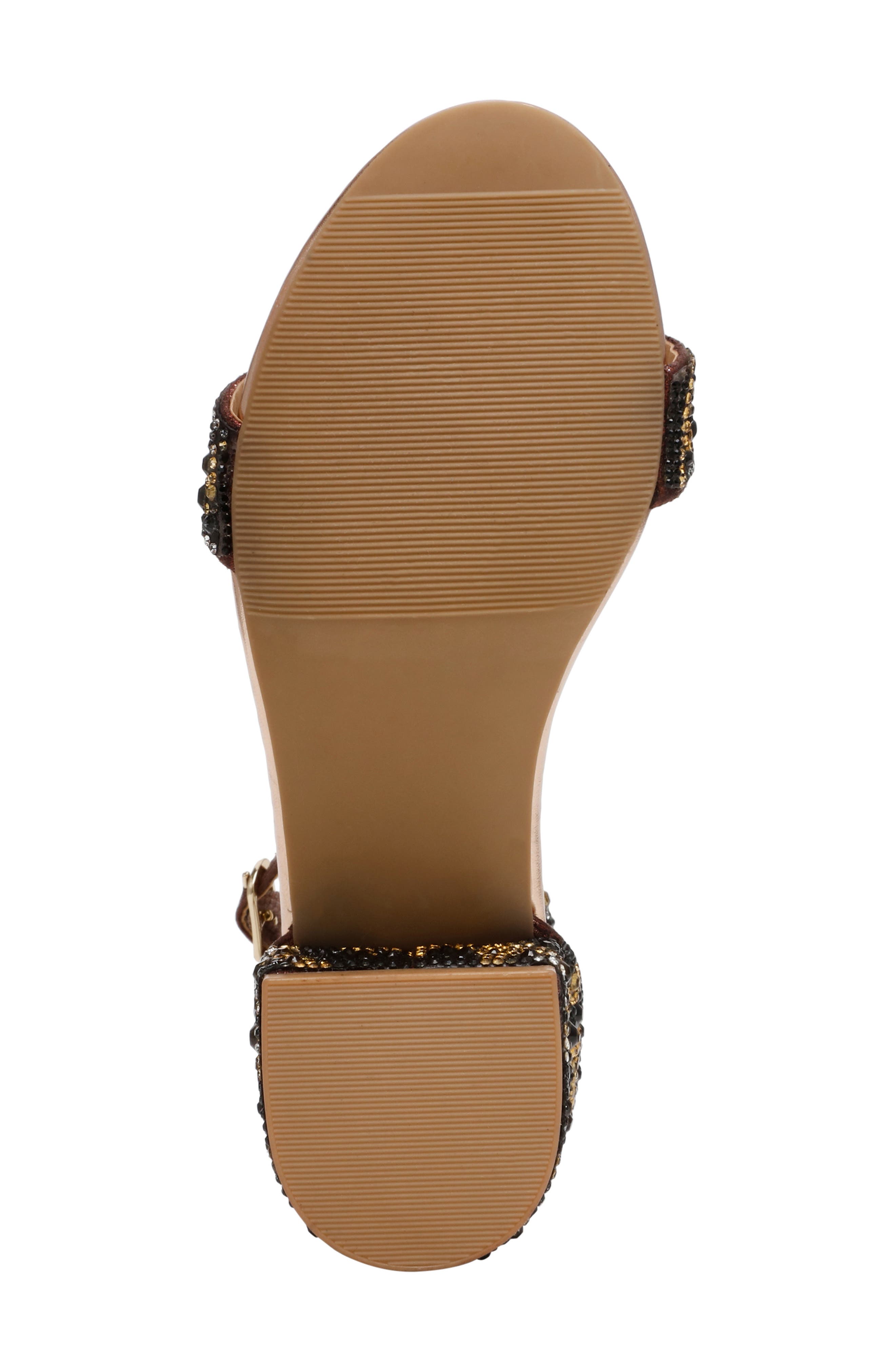 Betsey Johnson Rhinestone Ankle Strap Sandal, Alternate, color, Leopard