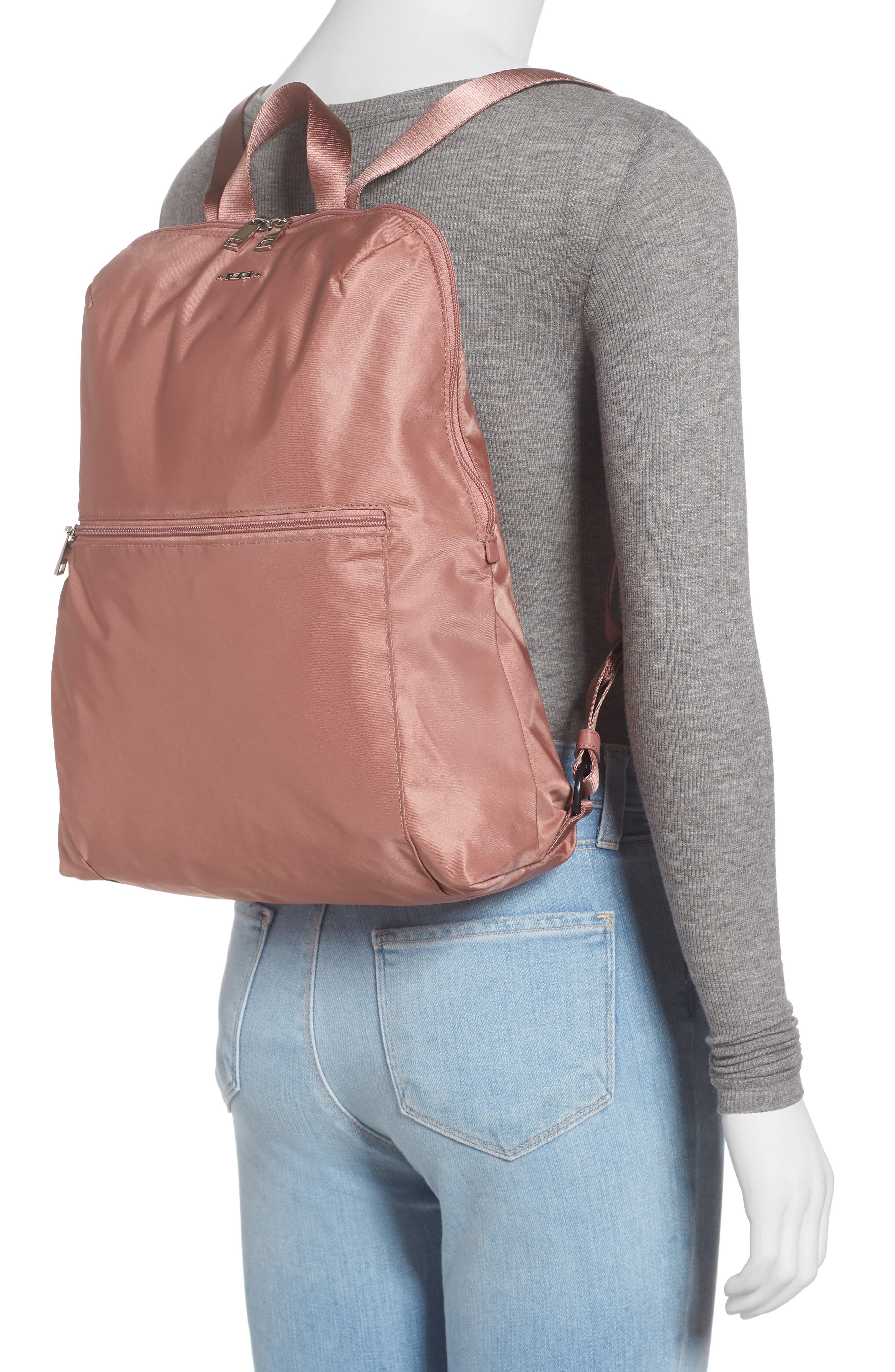 Voyageur - Just in Case Nylon Travel Backpack, Alternate, color, DUSTY ROSE