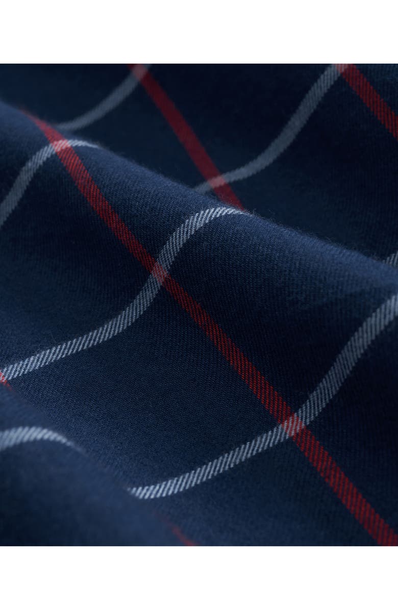 Brooks Brothers Plaid Cotton & Cashmere Flannel Button-Up Shirt, Alternate, color, Navy