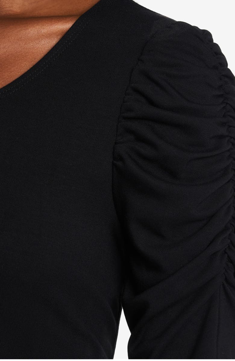 CeCe Ruched Sleeve Ponte Knit A-Line Dress, Alternate, color,