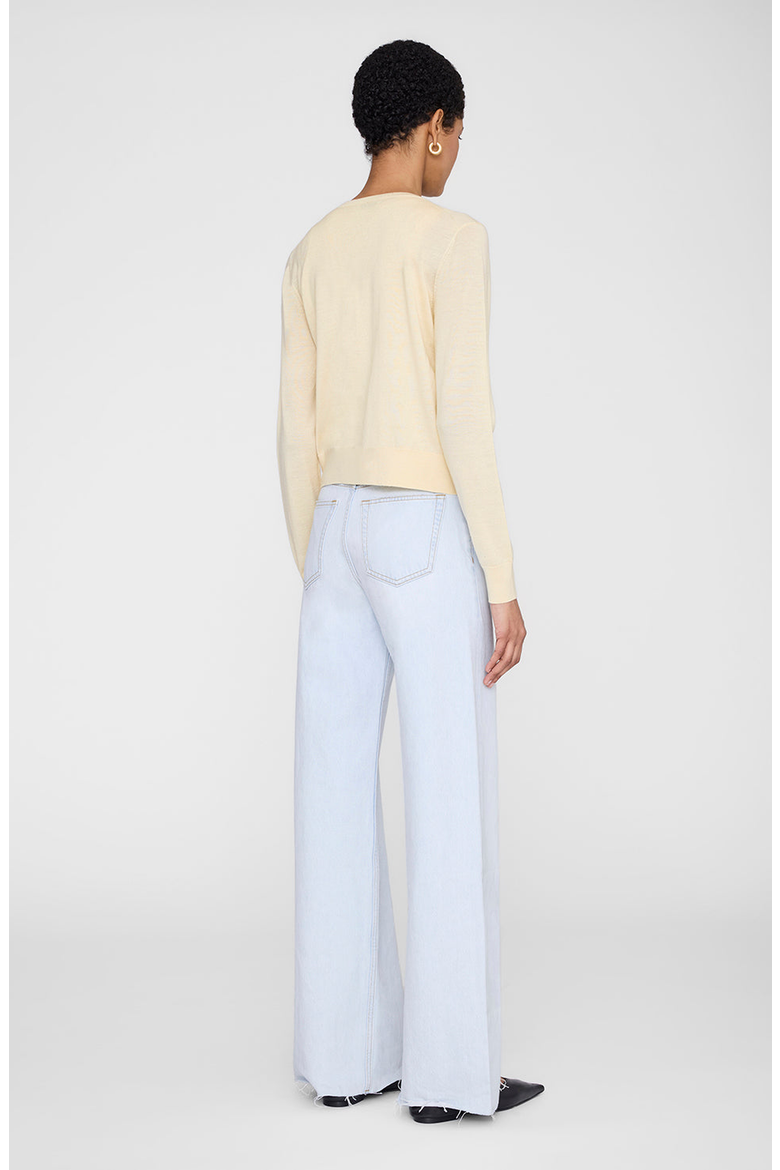 Moni Crop Cardigan, Alternate, color, Butter Yellow