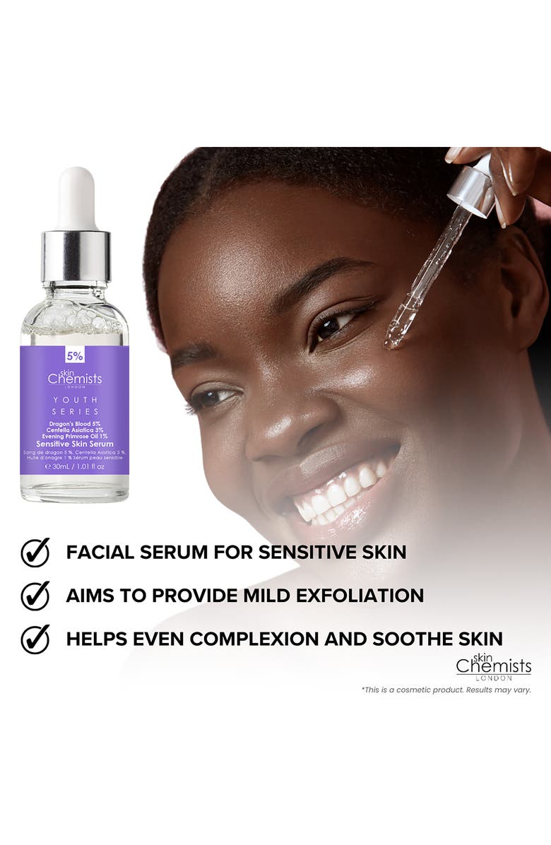 SKINCHEMISTS Dragon's Blood, Centella Asiatica & Evening Primrose Oil Serum for Sensitive Skin, Alternate, color, 