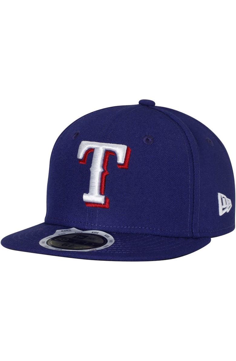 New Era Youth New Era Royal Texas Rangers Authentic Collection On-Field Game 59FIFTY Fitted Hat, Main, color,